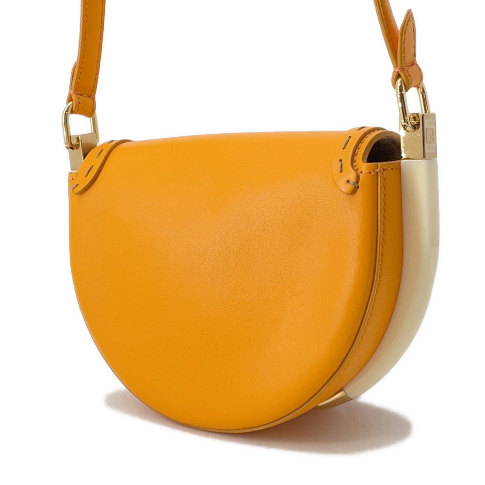 Fendi Moonlight Shoulder Bag Orange8bt346 Leather