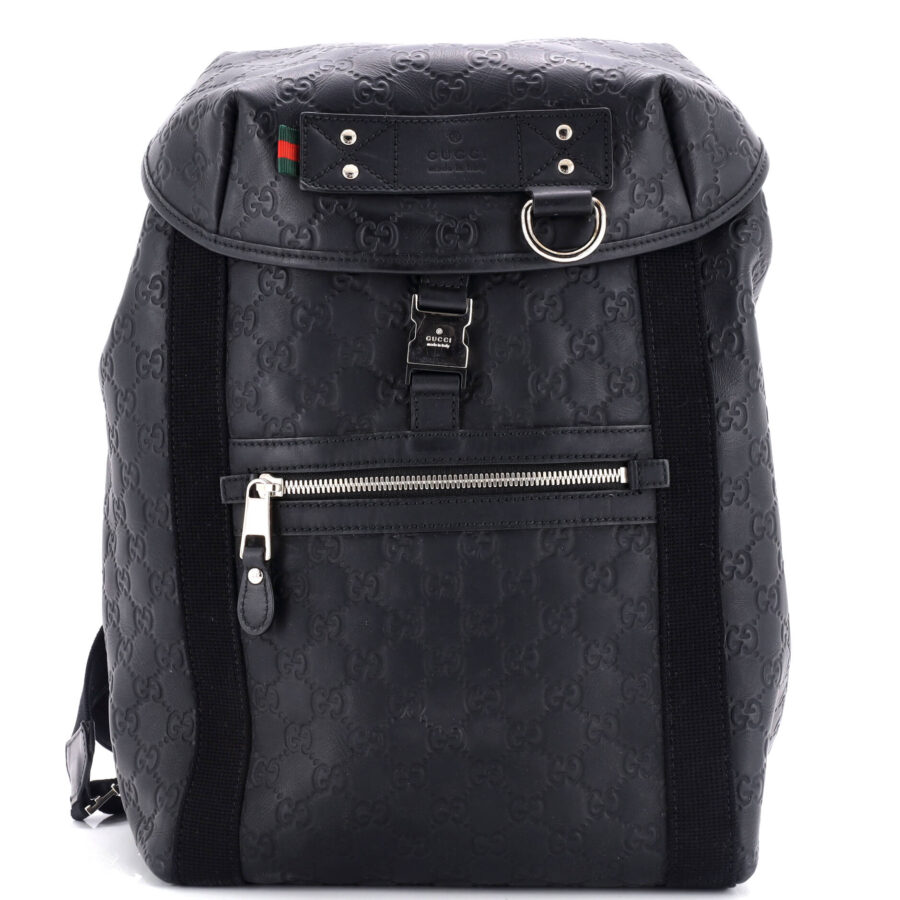 Buckle Flap Backpack Guccissima Rubber Medium | Studio Nafay