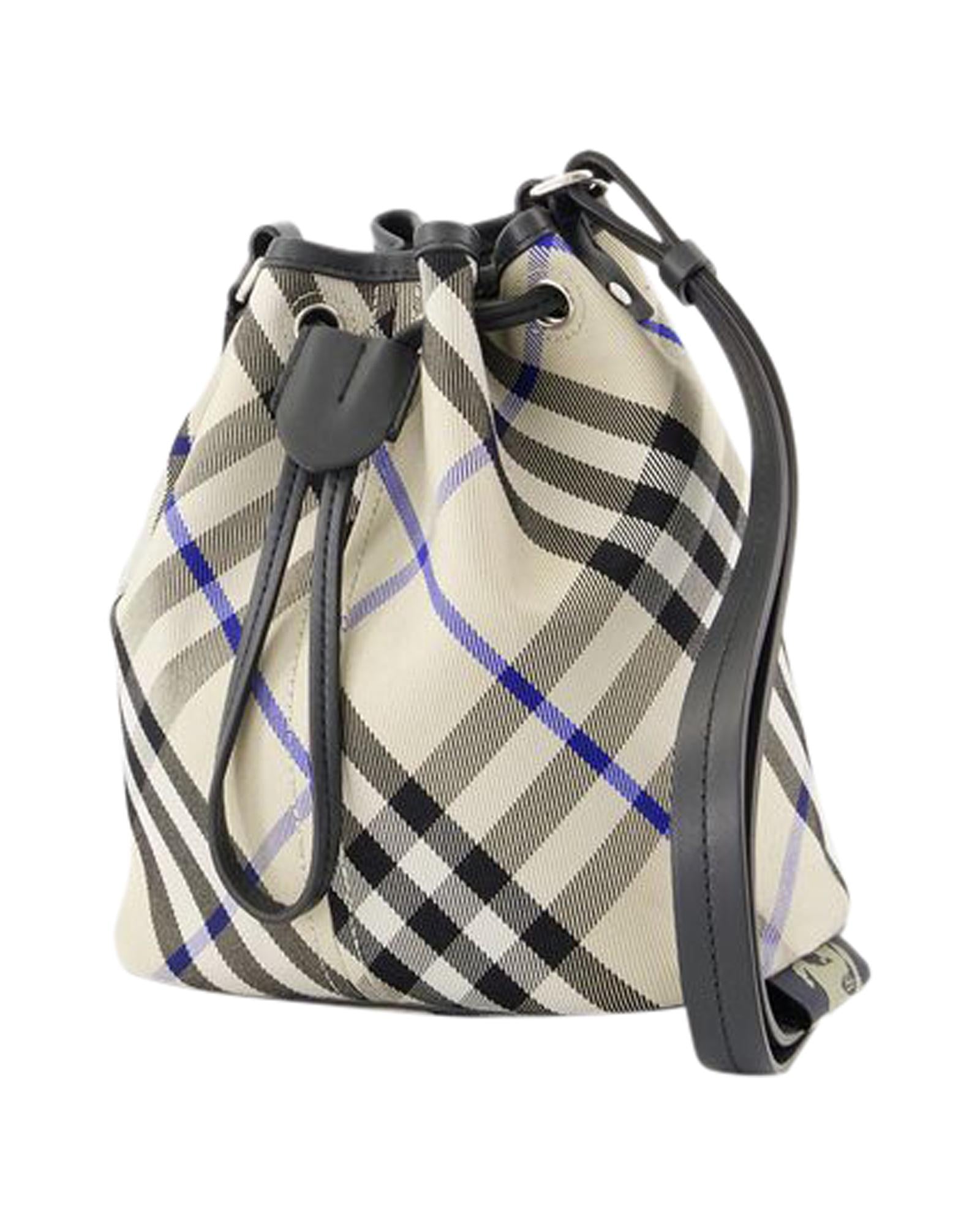 Burberry Bucket Bag Drawstring Closure Women White White Handbags
