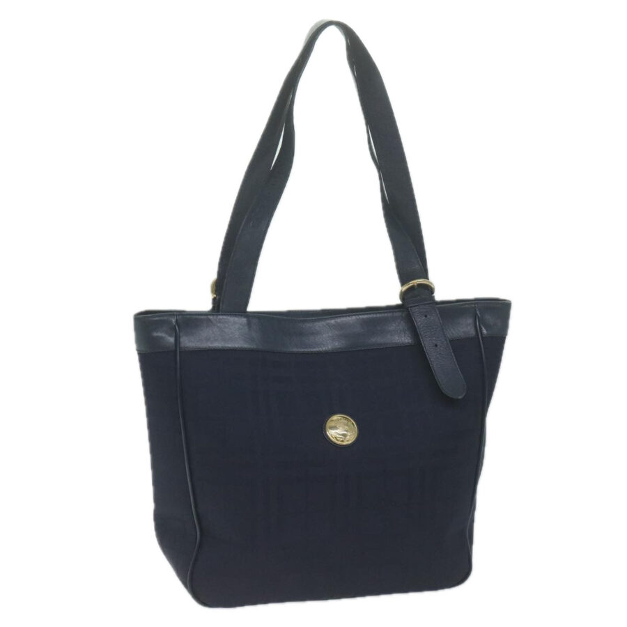 BURBERRYSs Nova Check Tote Bag Nylon Canvas Navy Auth 65964 | Studio Nafay