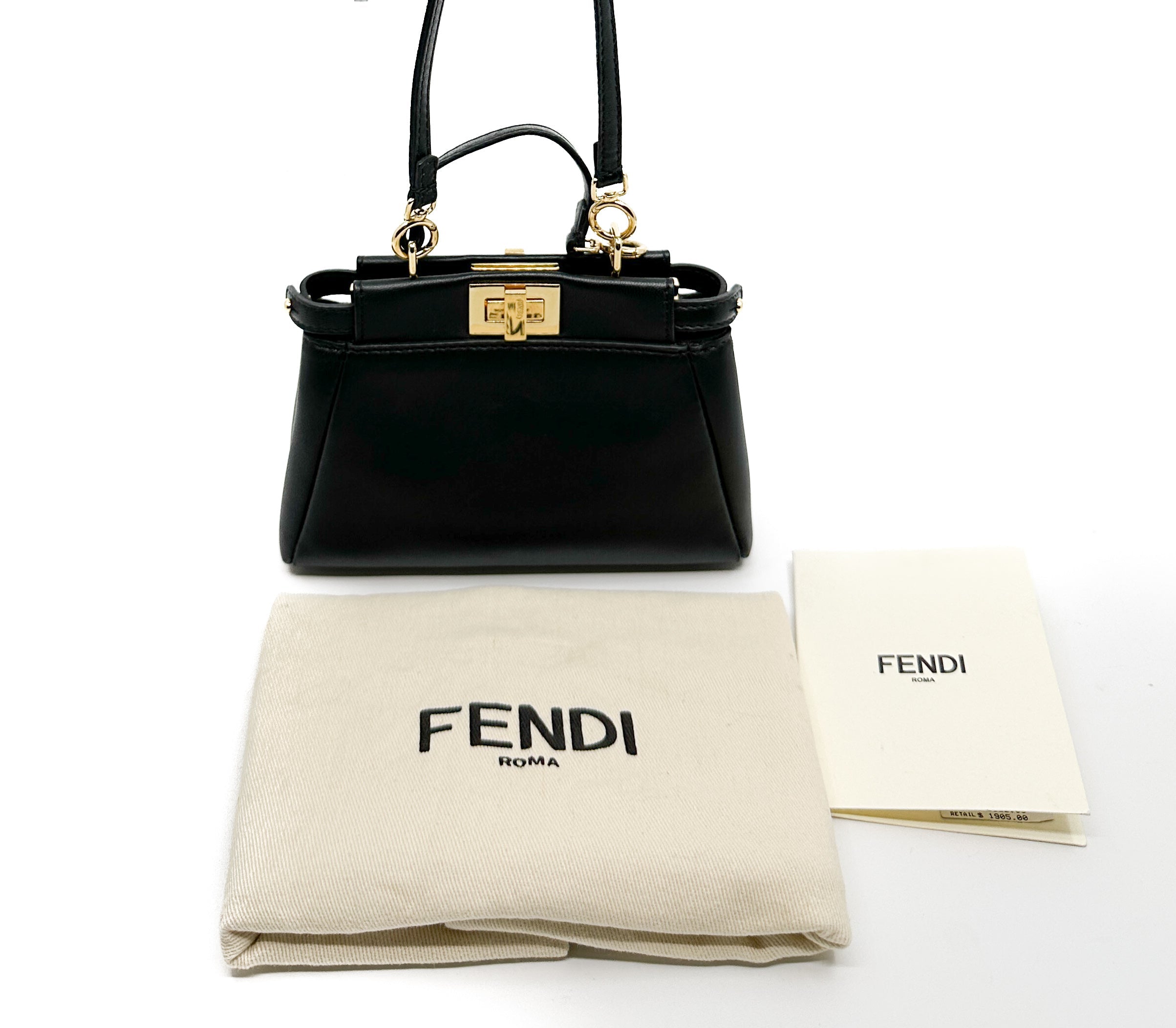 Fendi Micro Peekaboo In Nappa Black