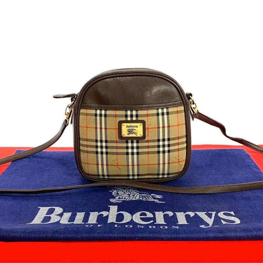Burberrys Check Leather Shoulder Bag | Studio Nafay