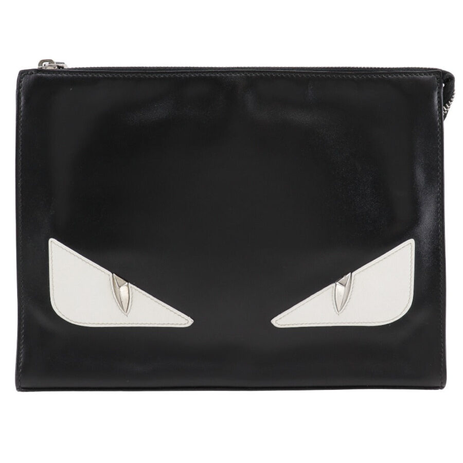Fendi Clutch black bag – front view