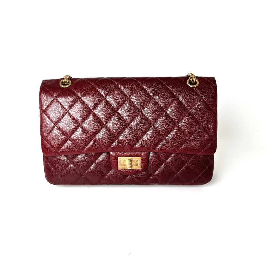 Chanel Classic Flap gold bag – front view
