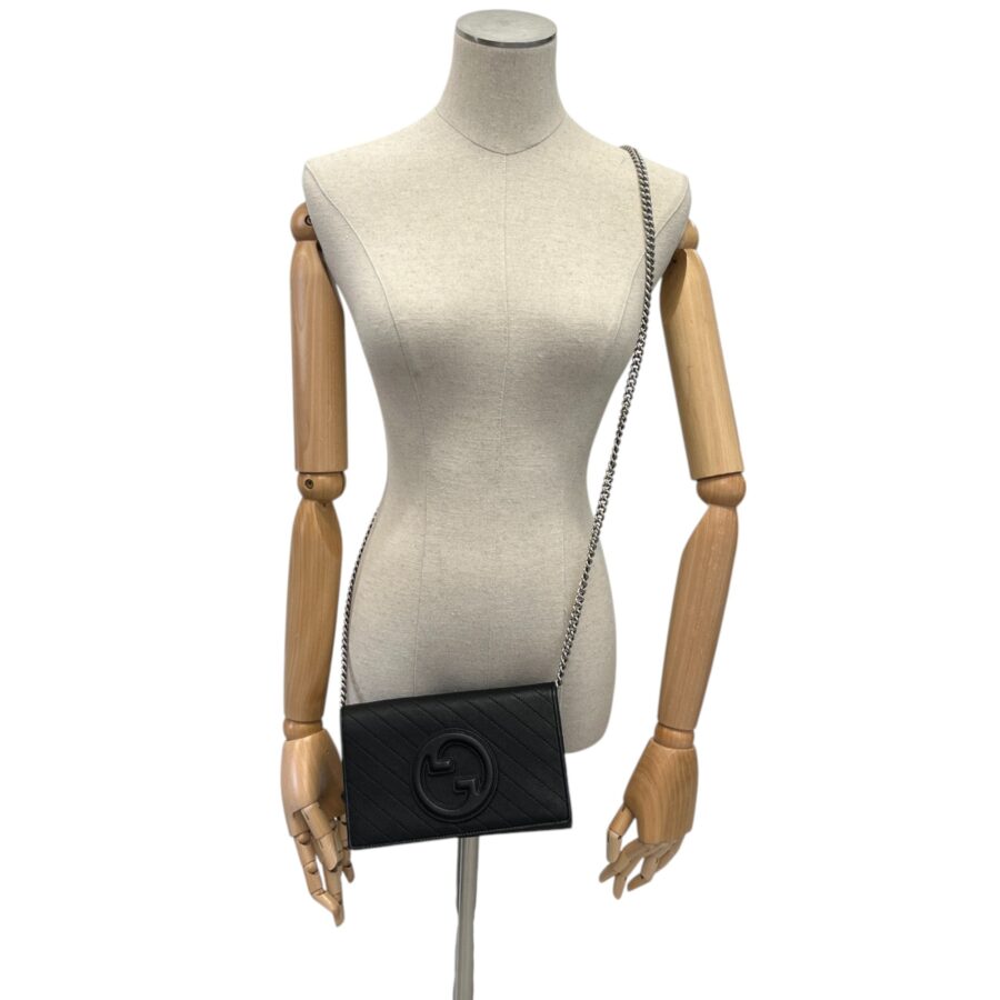 Designer Crossbody black bag – front view