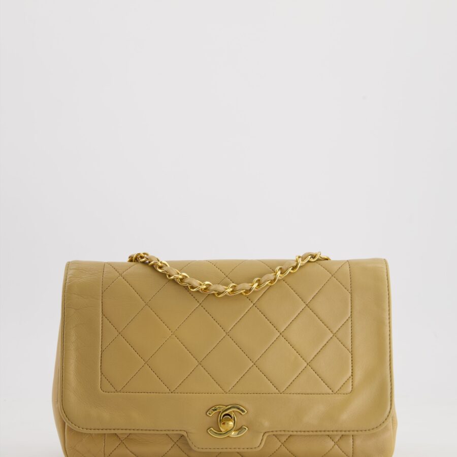 Chanel Diana gold bag – front view