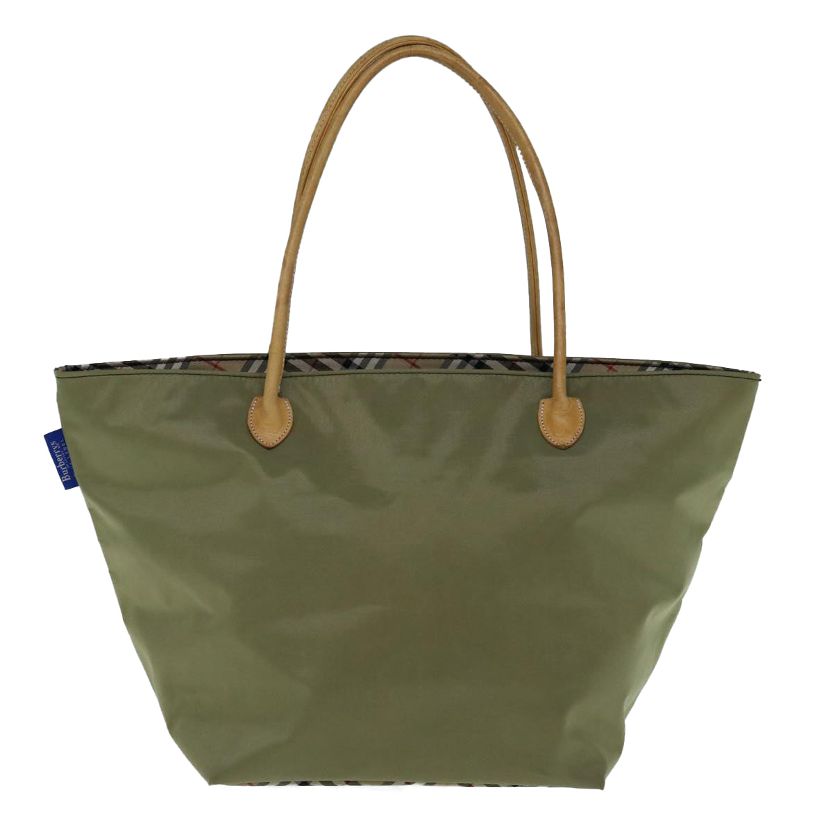 BURBERRYSs Blue Label Tote Bag Nylon Khaki Auth bs11303 - Product Image 2