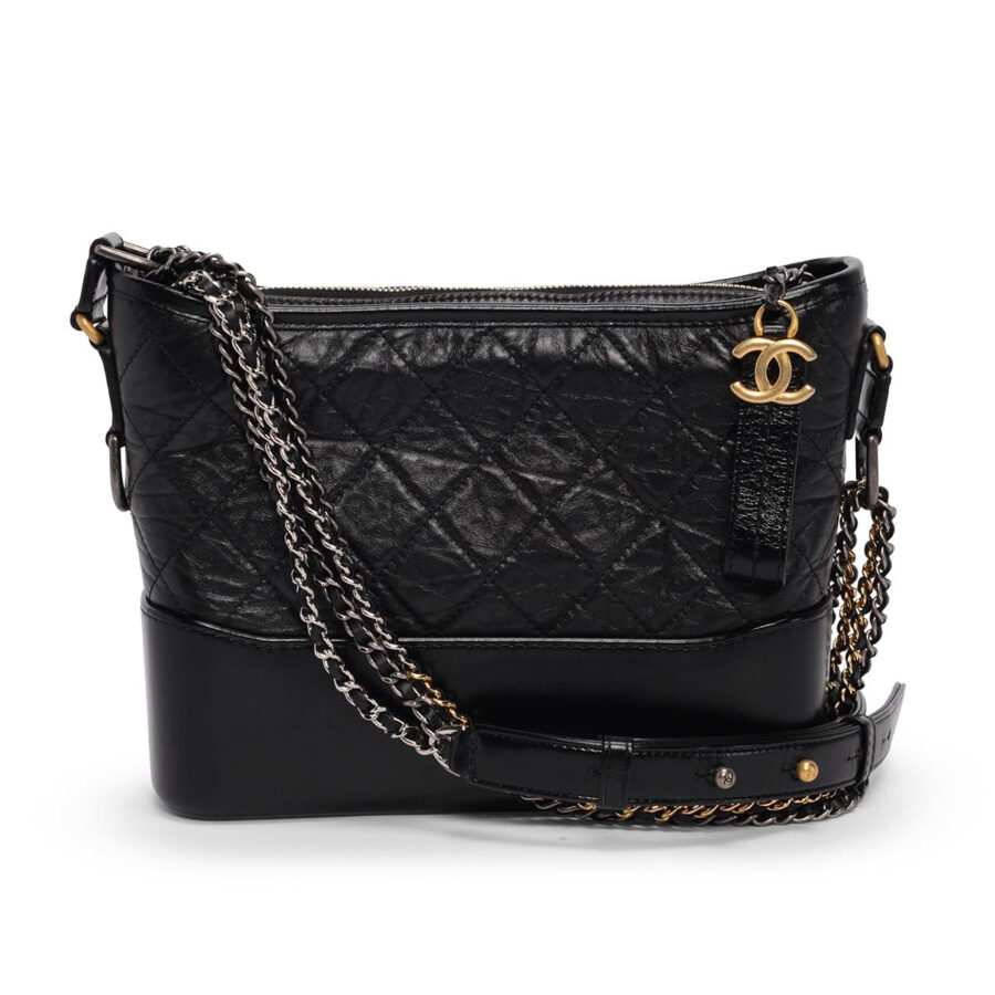 Chanel Gabrielle black bag – front view