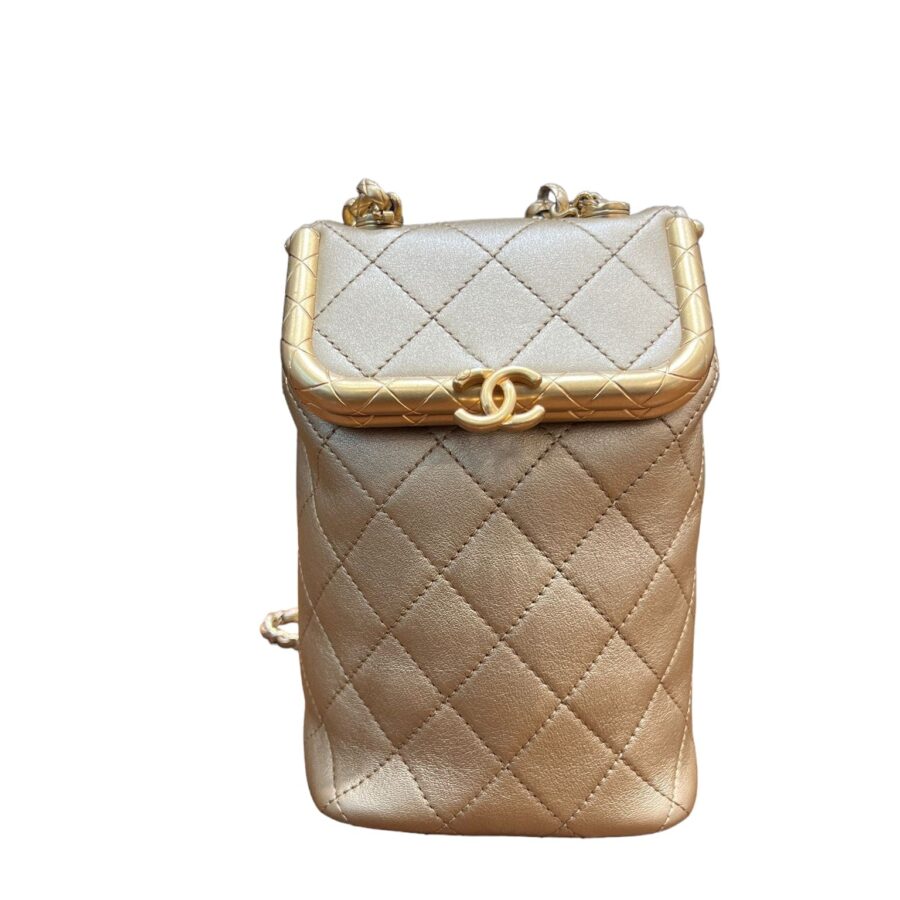 Chanel handbag gold – front view