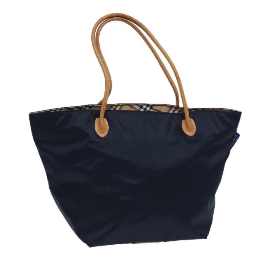 BurberrySs Nova Check Blue Label Tote Bag Nylon Navy Auth fm3650 | Studio Nafay