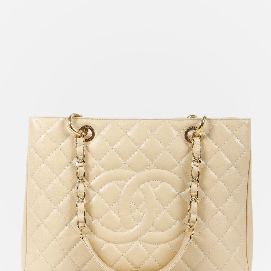 Chanel Tote beige bag – front view