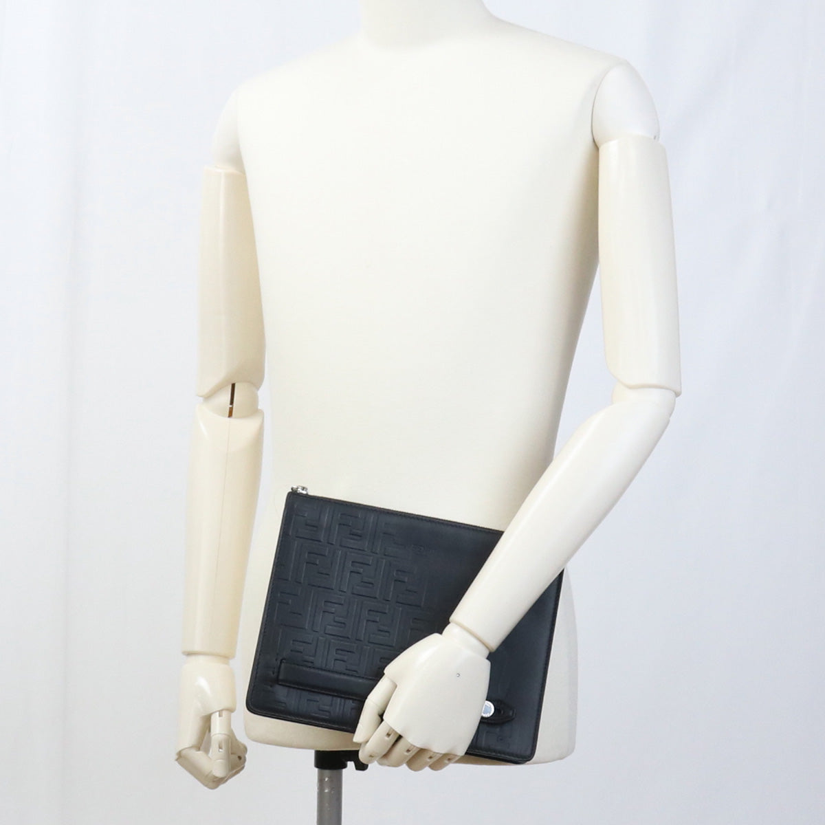 Fendi Clutch black bag – front view