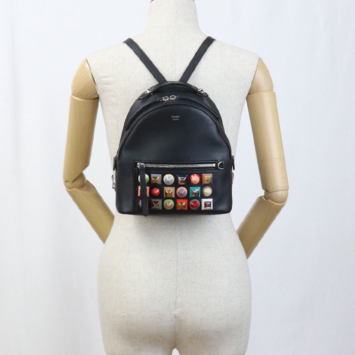 Fendi 9DF Mini Backpack By The Way Backpack Leather Black Women